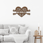 Fancy Heart Monogram Customized Metal Wall Art
