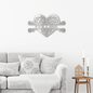 Fancy Heart Monogram Customized Metal Wall Art