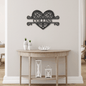 Fancy Heart Monogram Customized Metal Wall Art