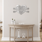 Fancy Heart Monogram Customized Metal Wall Art