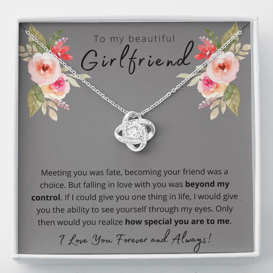 To My Girlfriend, How Special You Are To Me - Love Knot Necklace