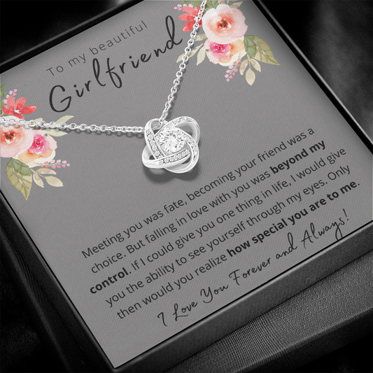 To My Girlfriend, How Special You Are To Me - Love Knot Necklace